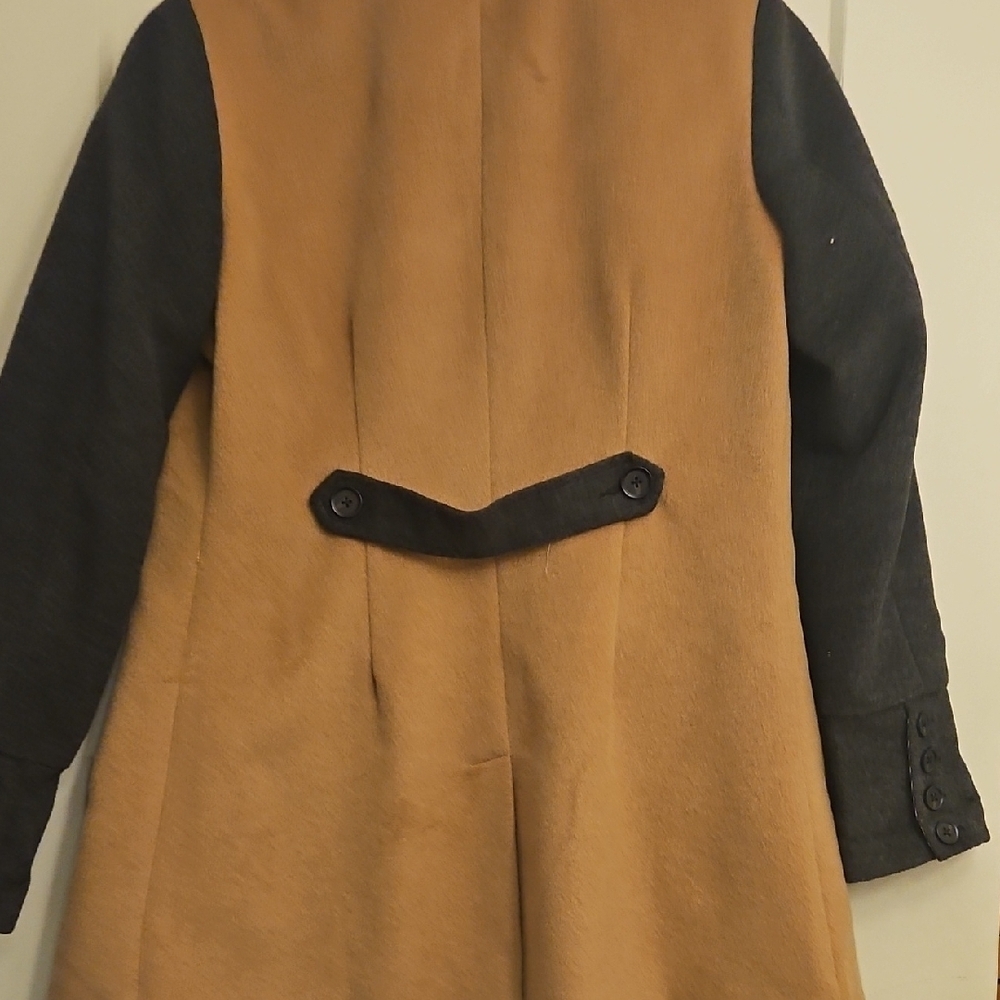 Vici Camel and Charcoal Teddy Jacket - Picture 4 of 5